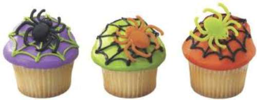 Spider Cupcake Topper Rings - Click Image to Close